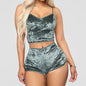 Conjunto Pijama Minimalista Cetim Silk Glow Decote V (Cami Top + Shorts Fluido)