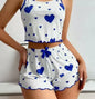 Conjunto Pijama Feminino Romântico Sweet Heart (Regata Cami + Shorts)